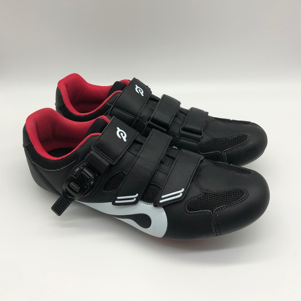 Peloton Men's Size 45 Clip On Red White Black Cycling Shoes